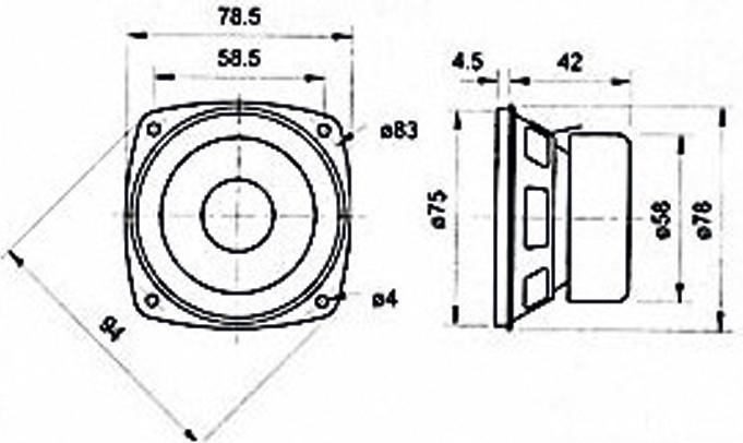 Actual product image Visaton Full range loudspeaker F 8 SC, 8 Ohm