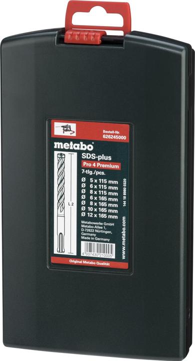 Productafbeelding Metabo SDS-plus Pro 4 (5 mm, 6 mm, 8 mm, 10 mm, 12 mm)