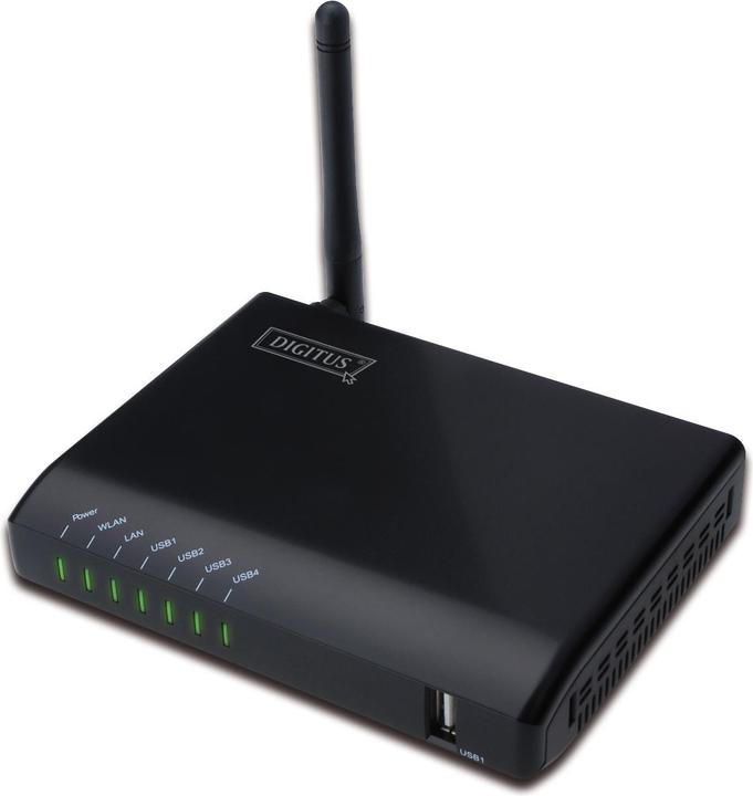 Digitus 4-Port USB 2.0 Wireless Multifunktions Netzwerk Printserver