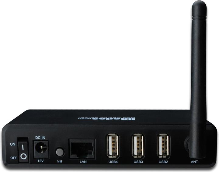 Image du produit Digitus Serveur d'impression en réseau multifonctionnel sans fil USB 2.0 à 4 ports