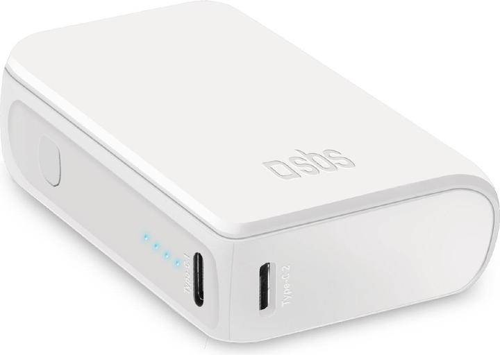 Actual product image SBS Powerbank 10.000mAh 2x USB-C/1x USB 10W whiteá (10000 mAh, 10 W, 37 Wh)
