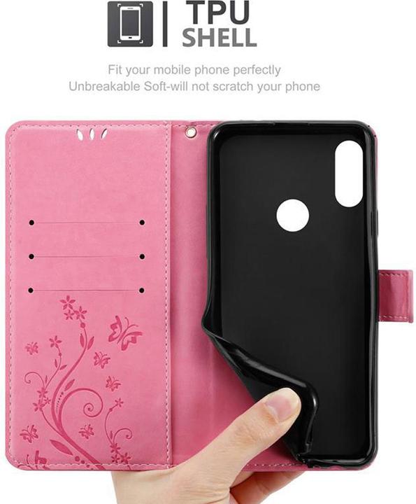 Actual product image Cadorabo Flower Book Cover (Xiaomi Redmi Note 7)