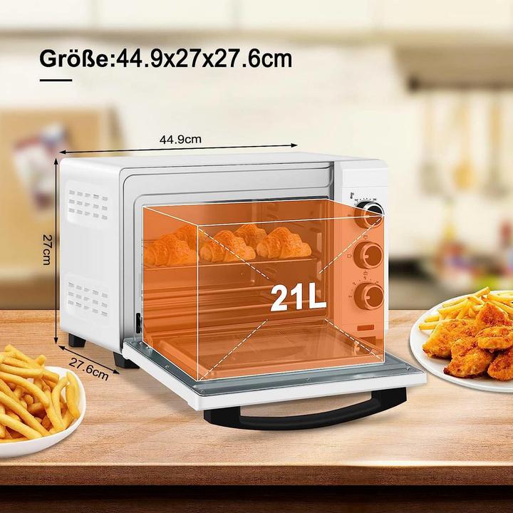 Actual product image Woltu Mini Backofen 20 Liter Weiss