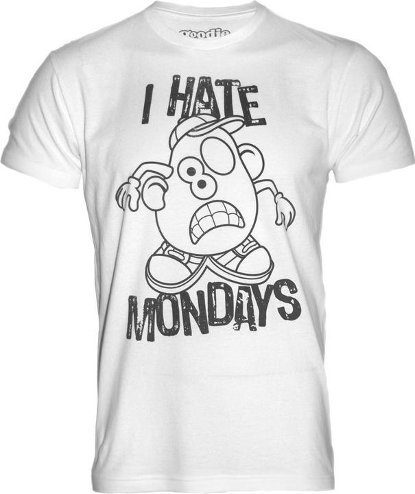 Actual product image Goodie Two Sleeves Mens I Hate Mondays Mr Potato Head T-Shirt (XL)