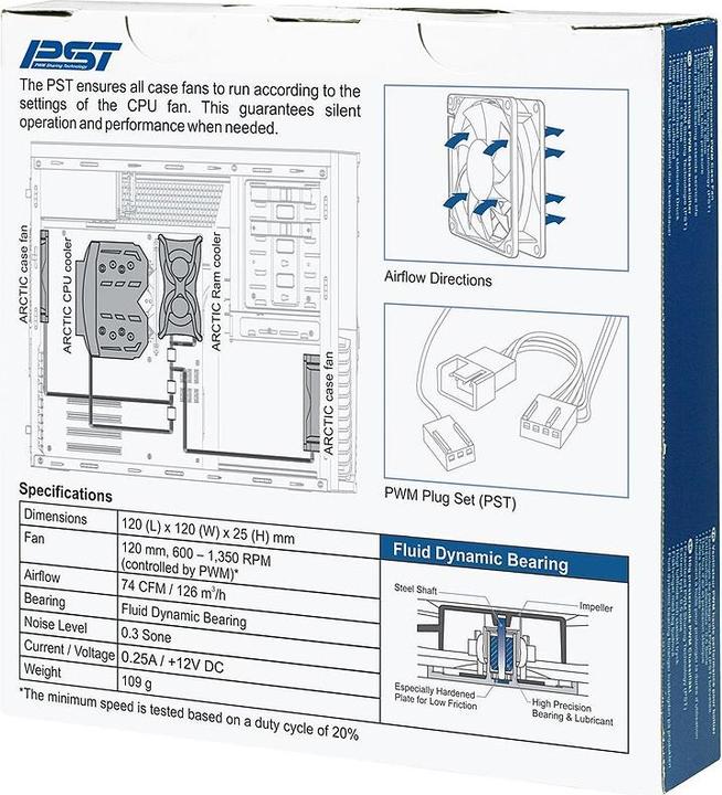 Image du produit Arctic F12 Pwm Pst (120 mm, 1 x)