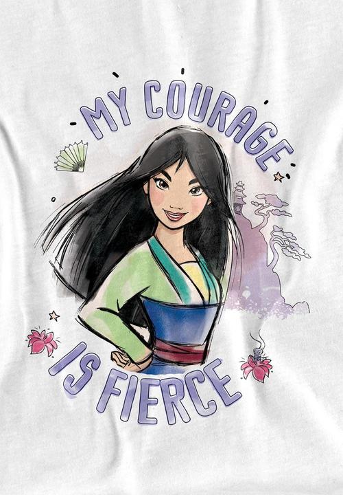 Actual product image Mulan Childrens/Kids My Courage Is Fierce T-Shirt (128)