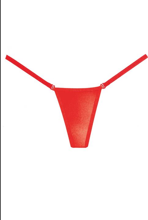 Allure Wetlook Panty - Red (One size)