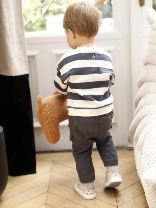 Immagine prodotto Vertbaudet Set bambino: felpa a righe e pantaloni cargo (62)