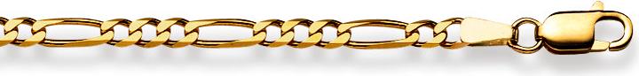 Produktbild Natsumi Schmuck Halskette Gelbgold 18K/750 Figaro 2.9mm (750/18 K Weissgold, 55 cm)