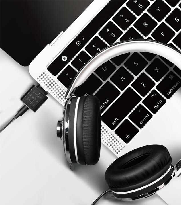 Produktbild LogiLink Audio Adapter m. EQ, 1xUSB-C -> /F,96kHz/24bit (USB-C)