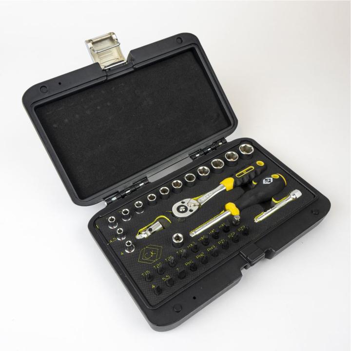 C.K Magma Socket wrench and bit set, 1/4", 36 pieces