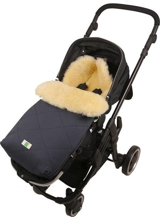 Actual product image Kaiser Lambskin footmuff Natura Organic Cotton - Anthracite Footmuffs for prams & buggies