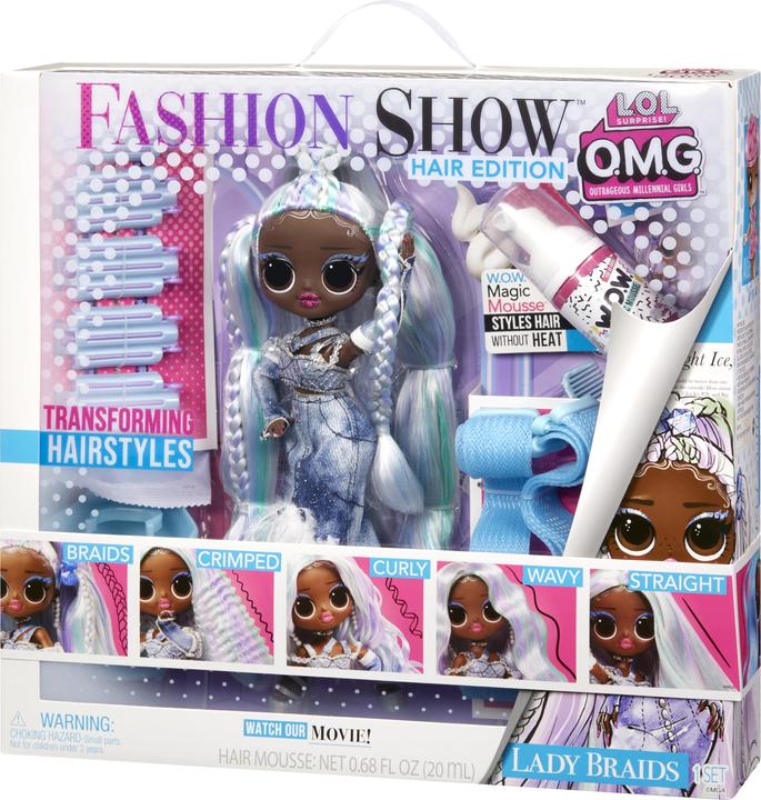 Actual product image L.O.L. Surprise! Surprise OMG Fashion Show Hair Lady Braids