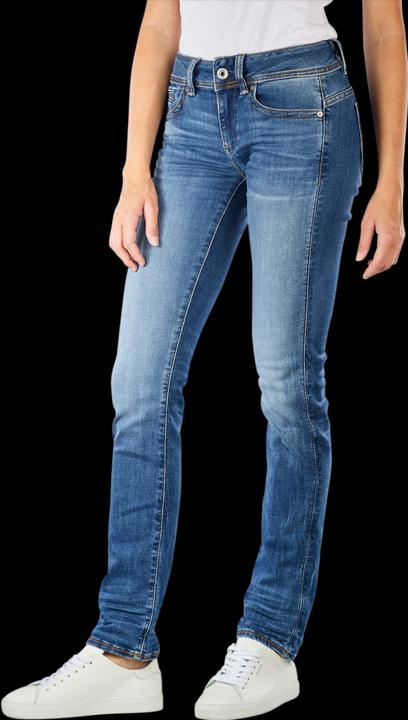 Produktbild G-Star Midge Zip Mid Straight Jeans medium indigo aged (W30/L30)