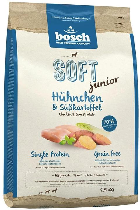 Bosch Petfood High Premium Soft Semi-Moist Food Junior Chicken & Sweet Potato (Junior, 1 pcs., 2500 g)