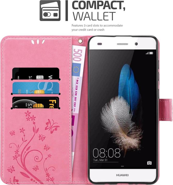 Image du produit Cadorabo Couverture du livre de fleurs (Huawei P8 Lite)