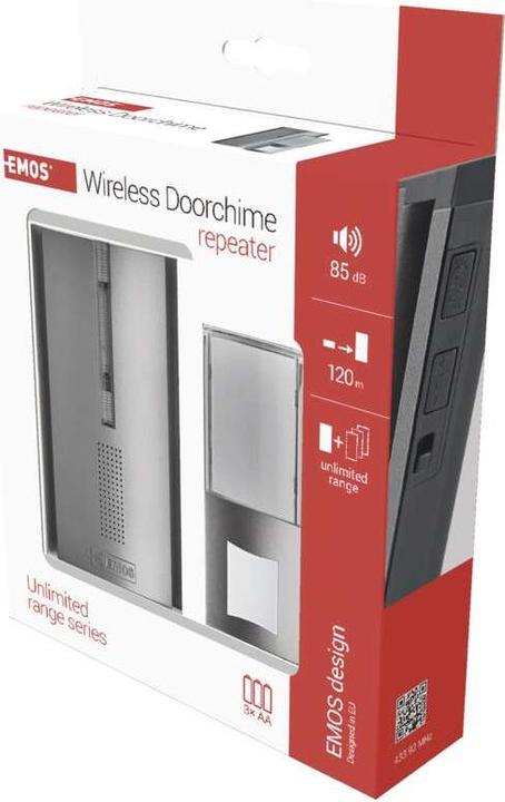 Actual product image Emos Wireless Doorbell P5763, powered by 3x AA, unlimited range (Funk)