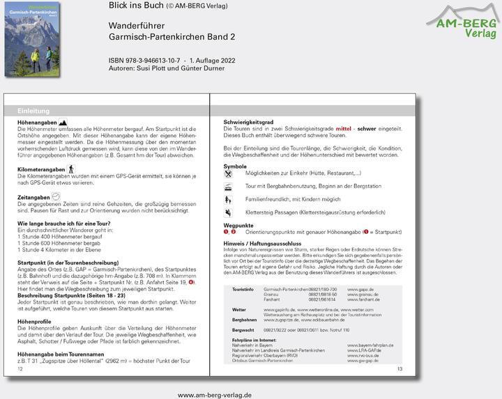 Produktbild Wanderführer Garmisch-Partenkirchen Band 2 (Deutsch, Susi Plott, Günter Durner, 2021)