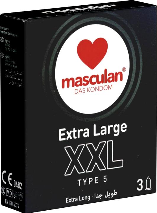 Actual product image Masculan Type 5" (XXL) 3 larger condoms for sufficient space (3 pcs.)