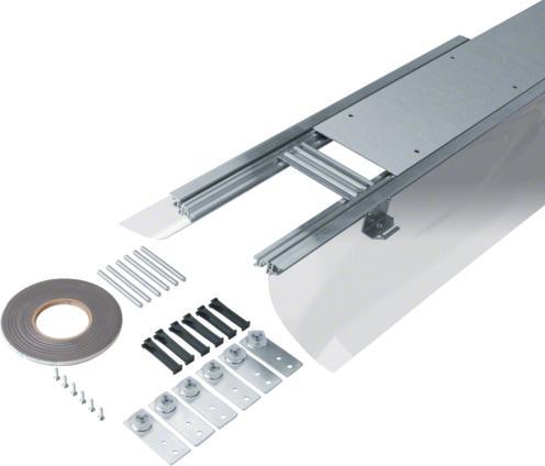 Produktbild Hager TEH BKFD200045 Bodenkanal estrichbÃ¼ndig mit Folie Stahl BKFD 200x(45-70)mm 2,4m (240 cm)