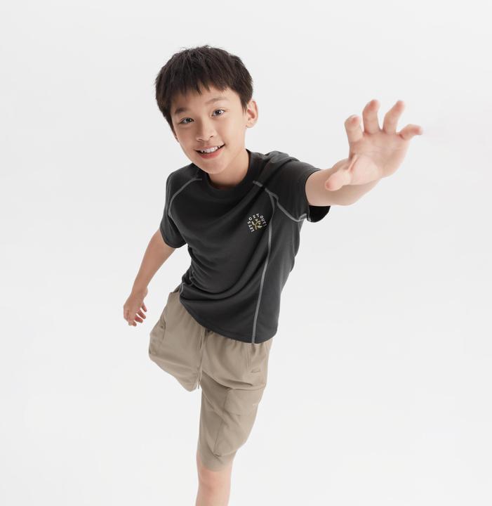 Actual product image Quechua Wander-T-Shirt Kinder Merino - MH900 grau (14, 15, 16)