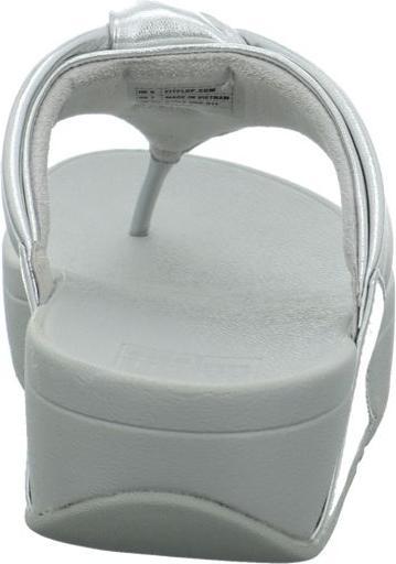 Actual product image Fitflop Lulu Padded Knot Metallic Leather Toe Post Sandal (38)