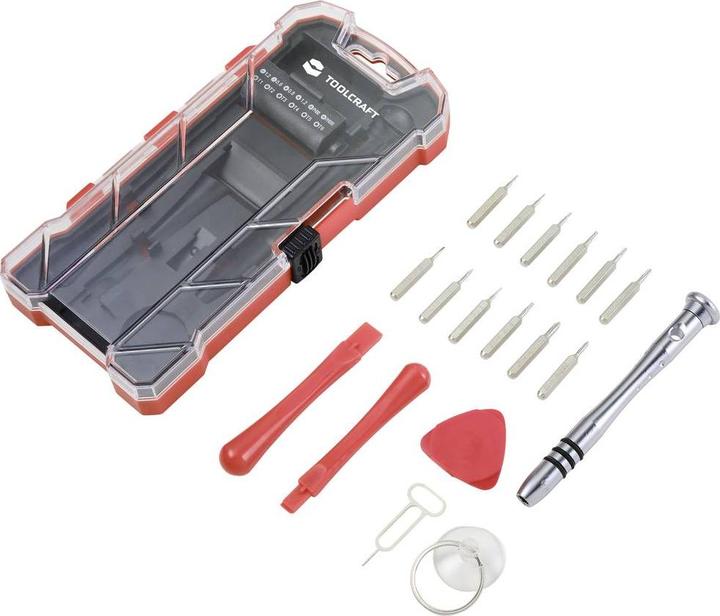 Actual product image Toolcraft TO-7746381 DIY, smartphone repair kit in case 18 pieces (18 pieces)