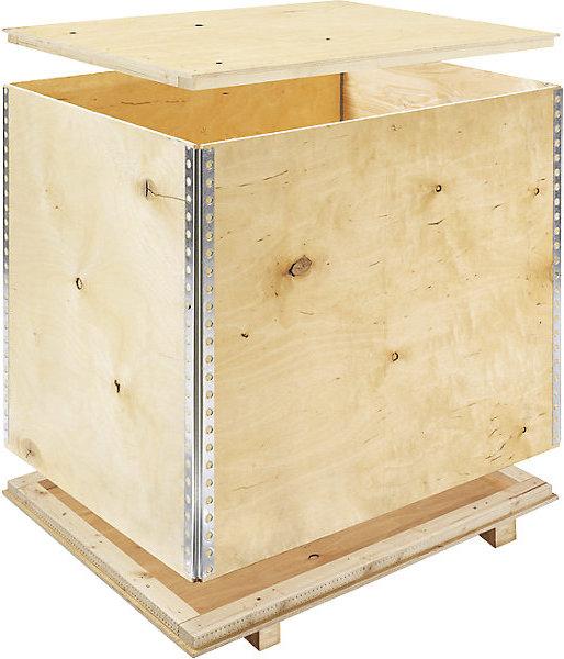 Actual product image eurokraft basic Plywood folding box with runners ECONOMY