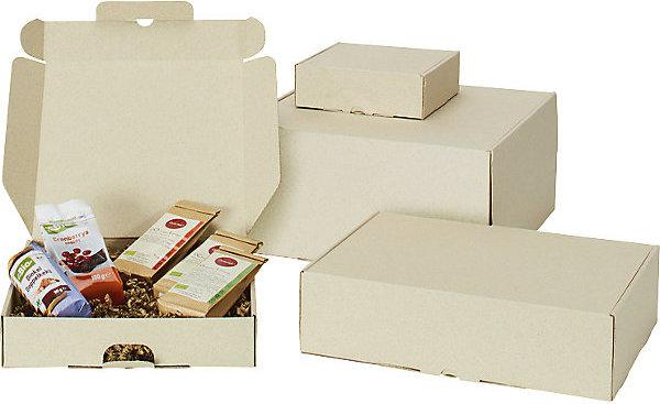 Produktbild kaiserkraft Graspapier-Klappbox terra (50 x)