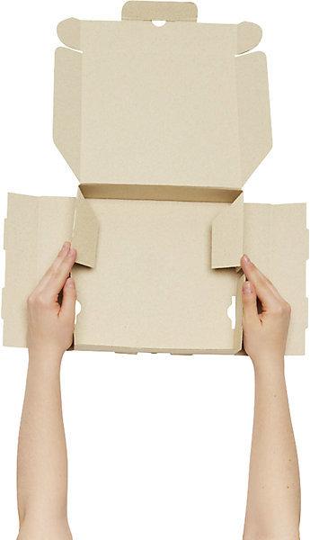 Produktbild kaiserkraft Graspapier-Klappbox terra (50 x)
