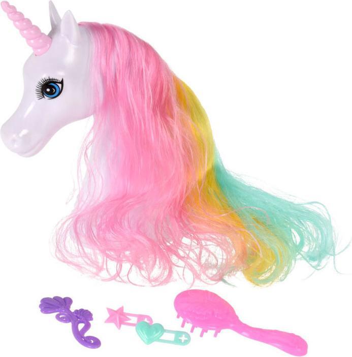 Actual product image Unicorn haircut head with 4 accessories