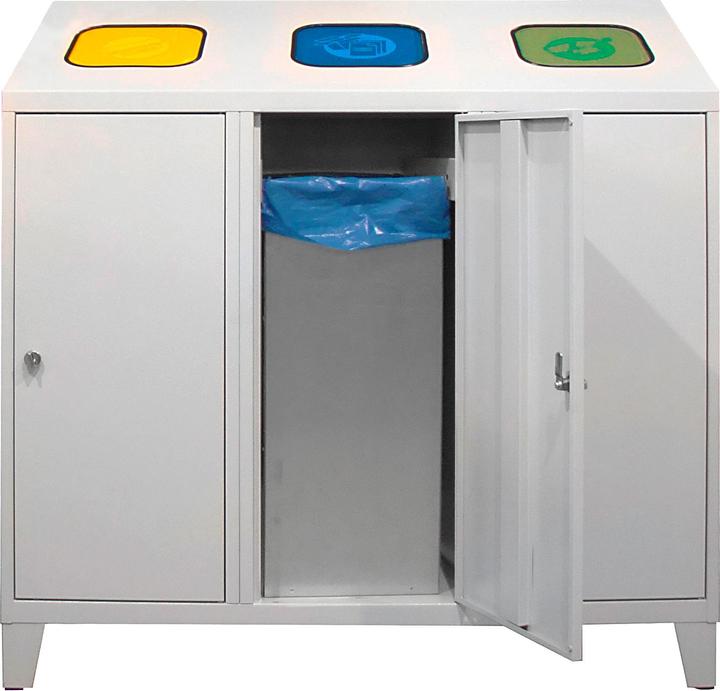 Actual product image ADB Waste separator 3x 120.0 l light grey (120 l)