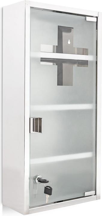 Image du produit Relaxdays Armoire à Pharmacie Carrée (27 x 12 x 57 cm)