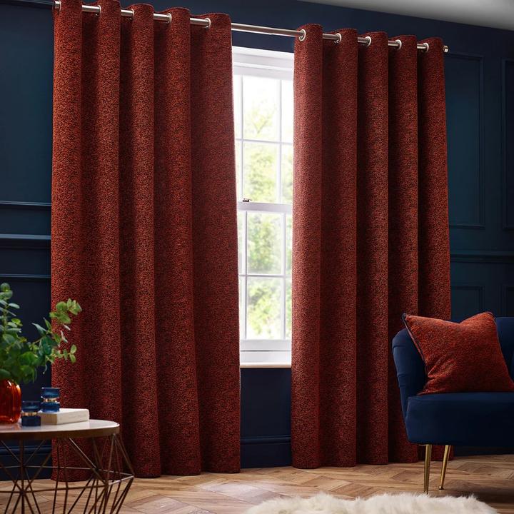 Actual product image New Galaxy Chenille Eyelet Curtains (168 x 137 cm)