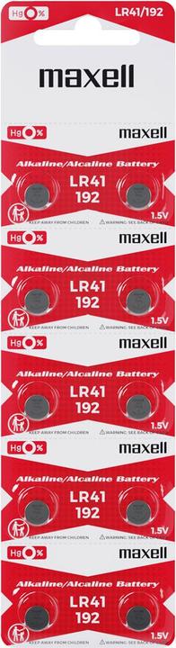 Maxell LR41 (10 pcs., LR41, 28 mAh)