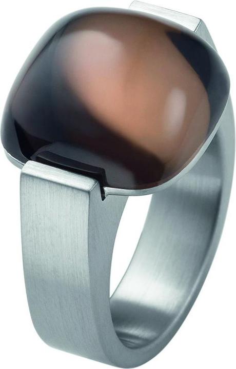 Xen Ring mit 15x15mm grossen Rauchquarz Cabochon