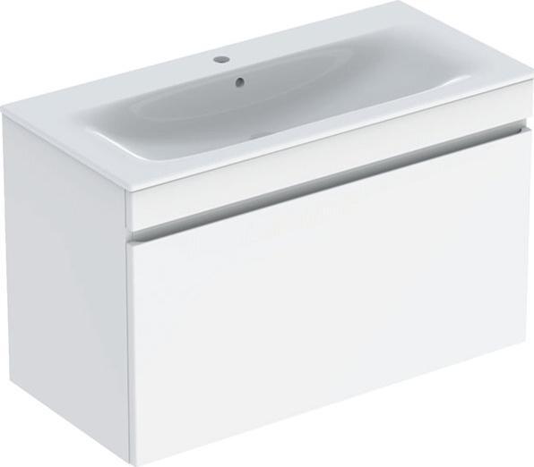 Geberit Renova Plan Set avec lavabo et armoire basse, 1 tiroir, 100x62,2x48cm, 501917
