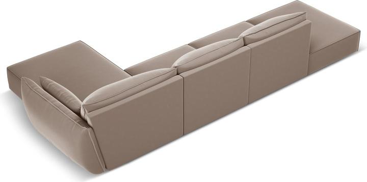 Image du produit Micadoni Canapé D'Angle Droit Velours, "Kaelle", 5 Places, 364x171x85Fabriqué en Europe (Canapé d'angle)