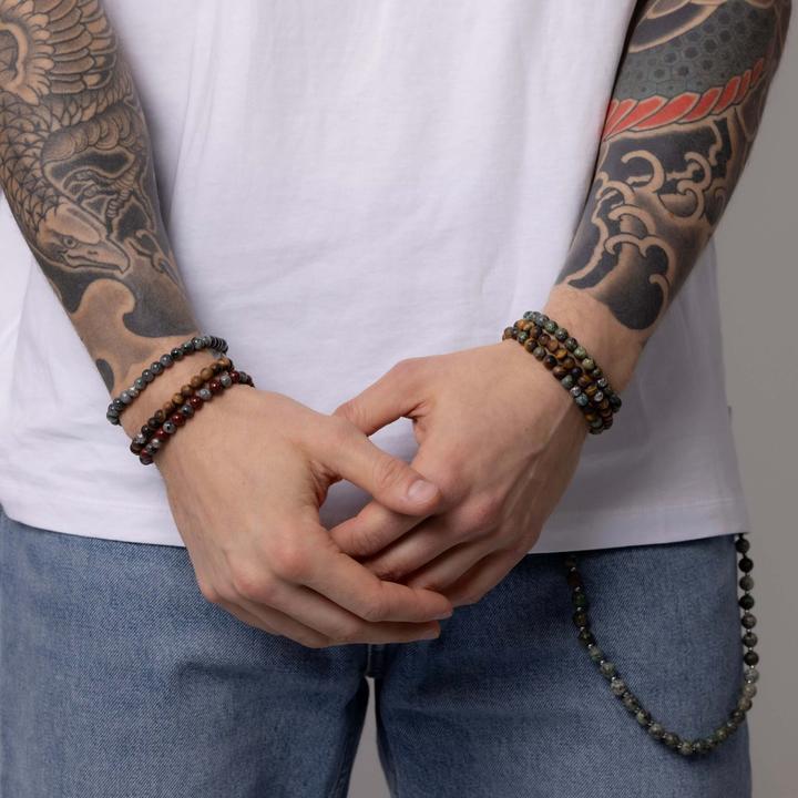 Actual product image Balibay Marlo (20.50 cm, Kambaba jasper, Tiger's eye, 925 sterling silver, Gemstone)