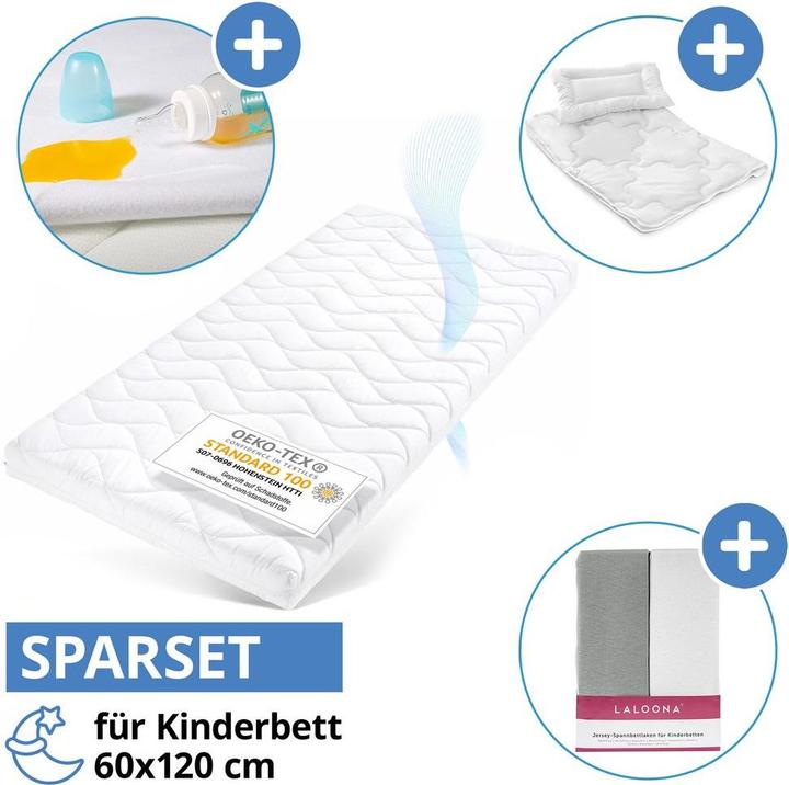 Image du produit Julius Zöllner Ensemble de 6 matelas pour lit bébé 60x120cm - Matelas Bébé Matelas Bébé & Matelas Enfant (60 x 120 cm)