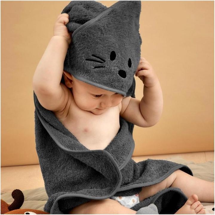 Productafbeelding Nuuroo Aki overdekte babyhanddoek - Asfalt