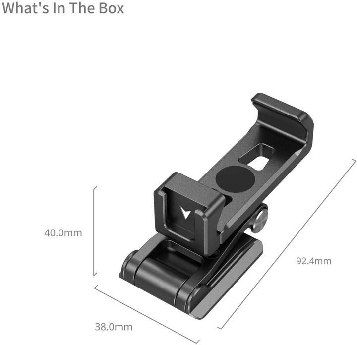 Actual product image SmallRig Metal phone holder with Arca-Swiss support