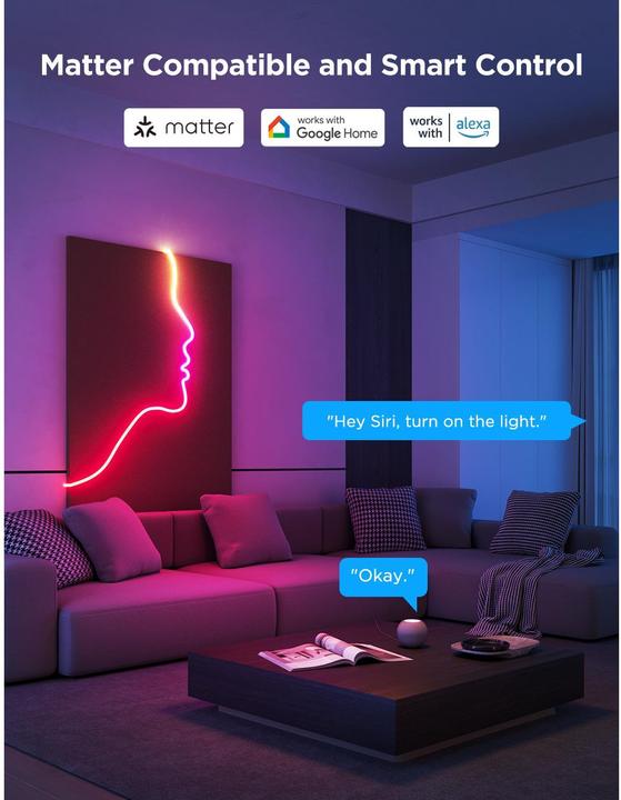 Produktbild Govee Neon-Streifenleuchte (RGBIC, 400 cm, Indoor)