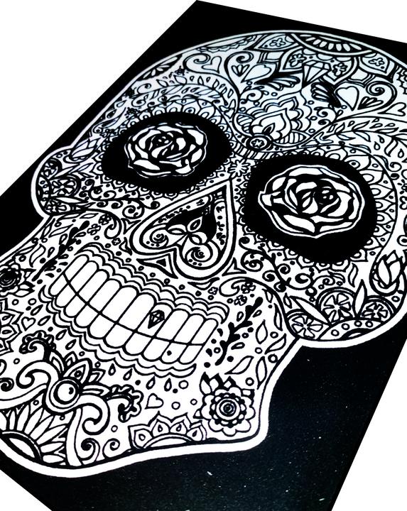 Actual product image ColorVelvet Colouring in skull