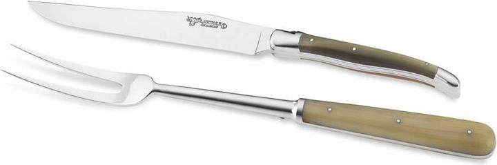 Actual product image Laguiole en Aubrac Carving set Solid Horn (18 cm)