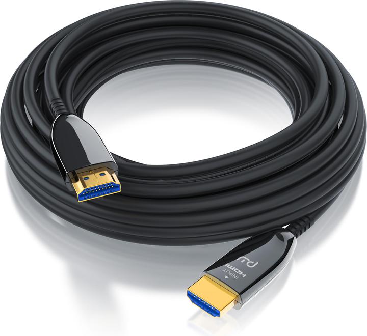 Produktbild Primewire HDMI Glasfaser Kabel 2.1, Typ A, UHD, 8K @ 120Hz, 4k @ 240Hz mit DSC, HDR10+, 3D, eARC, HDCP 2.3 (15 m, HDMI)