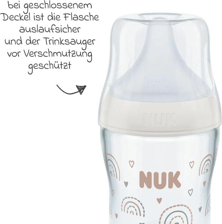 Produktbild NUK Babyflaschen Glas-Flasche 2er Pack Perfect Match 120 ml (120 ml)