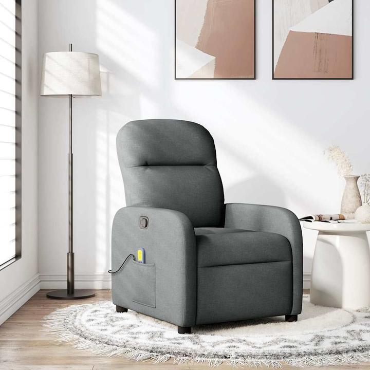 VidaXL Massagesessel Dunkelgrau Stoff