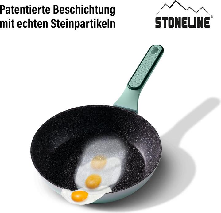 Actual product image Stoneline Mint cookware set 11-piece with lids, coated pots & pans (Pan set + pot set, Ceramic)