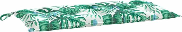 Actual product image VidaXL Garden bench cushion leaf pattern O x ford fabric (110 x 50 x 7 cm)